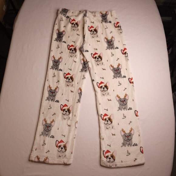 Lounge Pants Womens Christmas Dogs Large Fleece Doggie Drawings by Berkshire - Picture 3 of 7